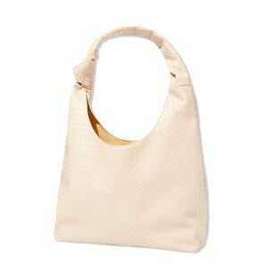Ulta Beauty Cream Woven Hobo Bag
